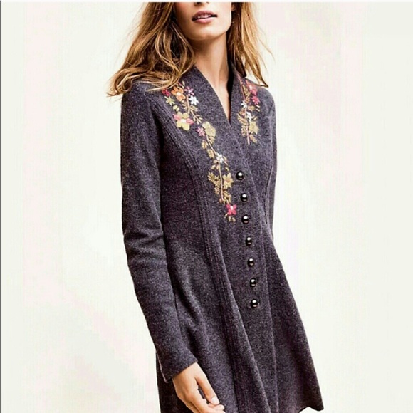 Anthropologie Jackets & Blazers - RARE Anthro Sweater Coat Cynthia Boiled Wool Rosie